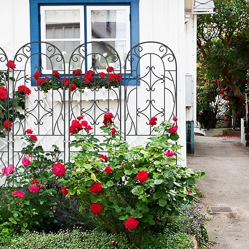 Miniatura 2 de DoCred Paquete de 6 jaulas para tomates, soportes para plantas, estacas de jardín, hasta 49 pulgadas, estacas multifuncionales de enrejado de jardín