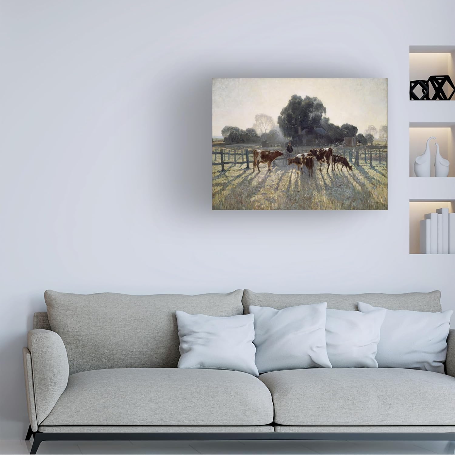 Wrapped Canvas Wall Art - Elioth Gruner 'Spring Frost' Wall Art for Living Room, Bedroom, or Office Décor - 18x24