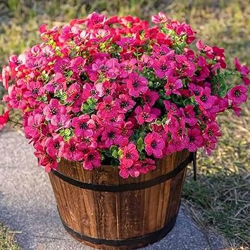 Arisefrom Artificial Outdoor Flowers - No Fading No Odor, Intrinsici Flowers, 2025 Upgraded Arise from UV Resistant Artificial Flowers for Spring/Summer/Antumn Decor, No Maintenance 8, Rose
