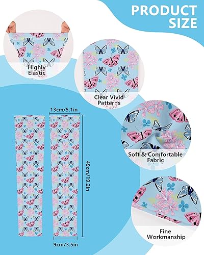 Miniatura 5 de 2 Pairs Gardening Sleeves for Women Sun Protection Arm Sleeves for Women Anti-Slip Floral Gardening Sleeves