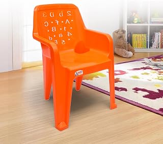 AVRO Furniture Joy Baby Chair Set of 2 for Kids, Toddlers, Gloss Pattern, Strong Sturdy Structure, Plastic Build, Lightweight, Ergonomic Design, Easy to Clean, Nursery Playroom, 40kg Load, Orange