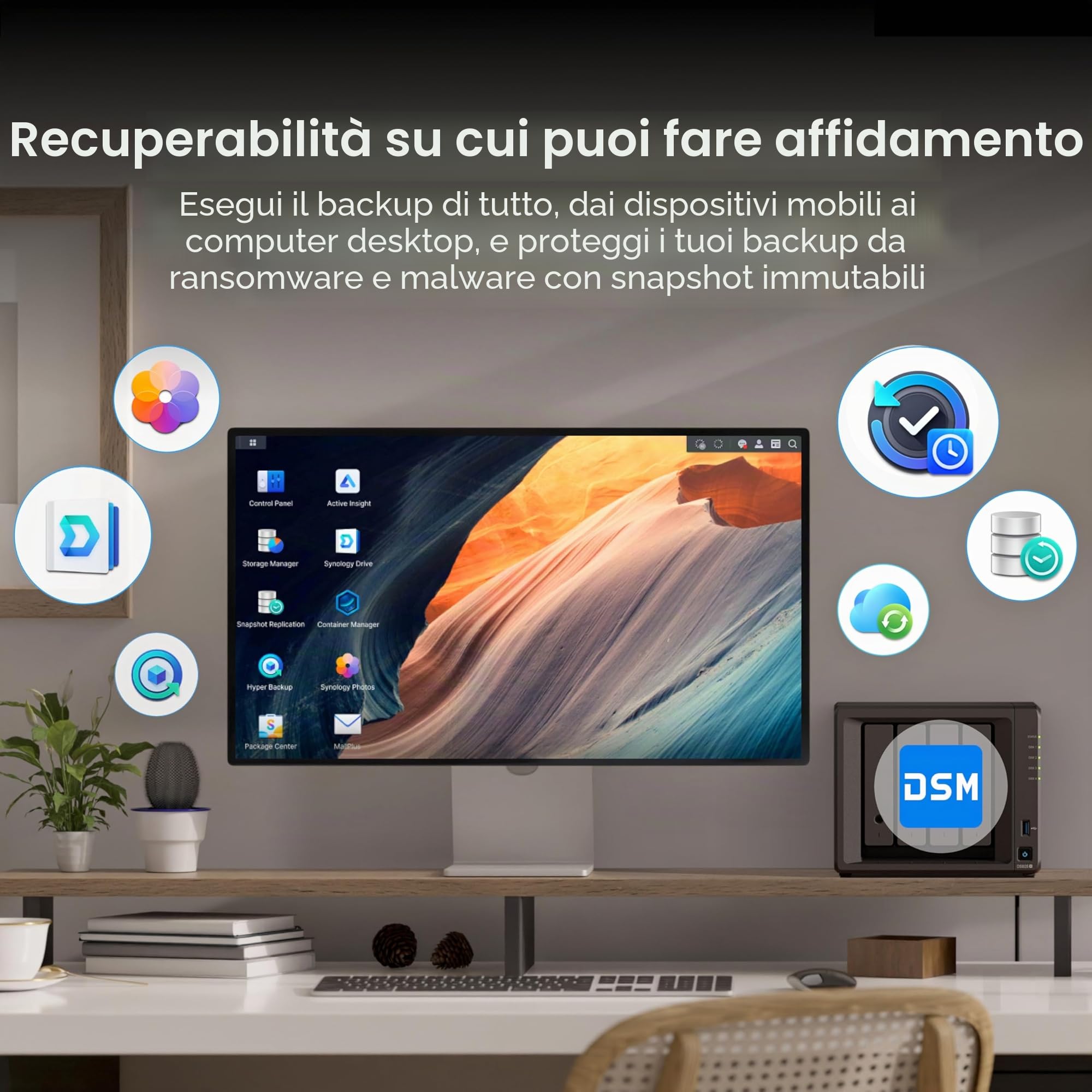 SYNOLOGY NAS DS925+ 4 alloggiamenti con capacità espandibile (senza disco)