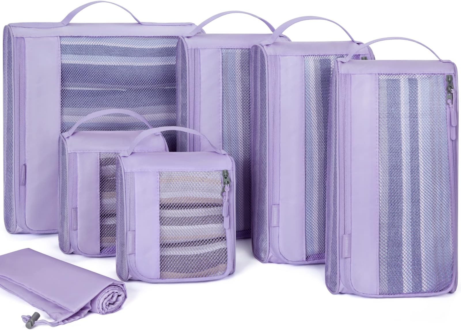 BAGSMARTKeep Shape Packing Cubes, 7 Set Packing Cubes for Travel, Lightweight Travel Cubes for Packing, Suitcase Organizer Bags Set for Travel Essentials