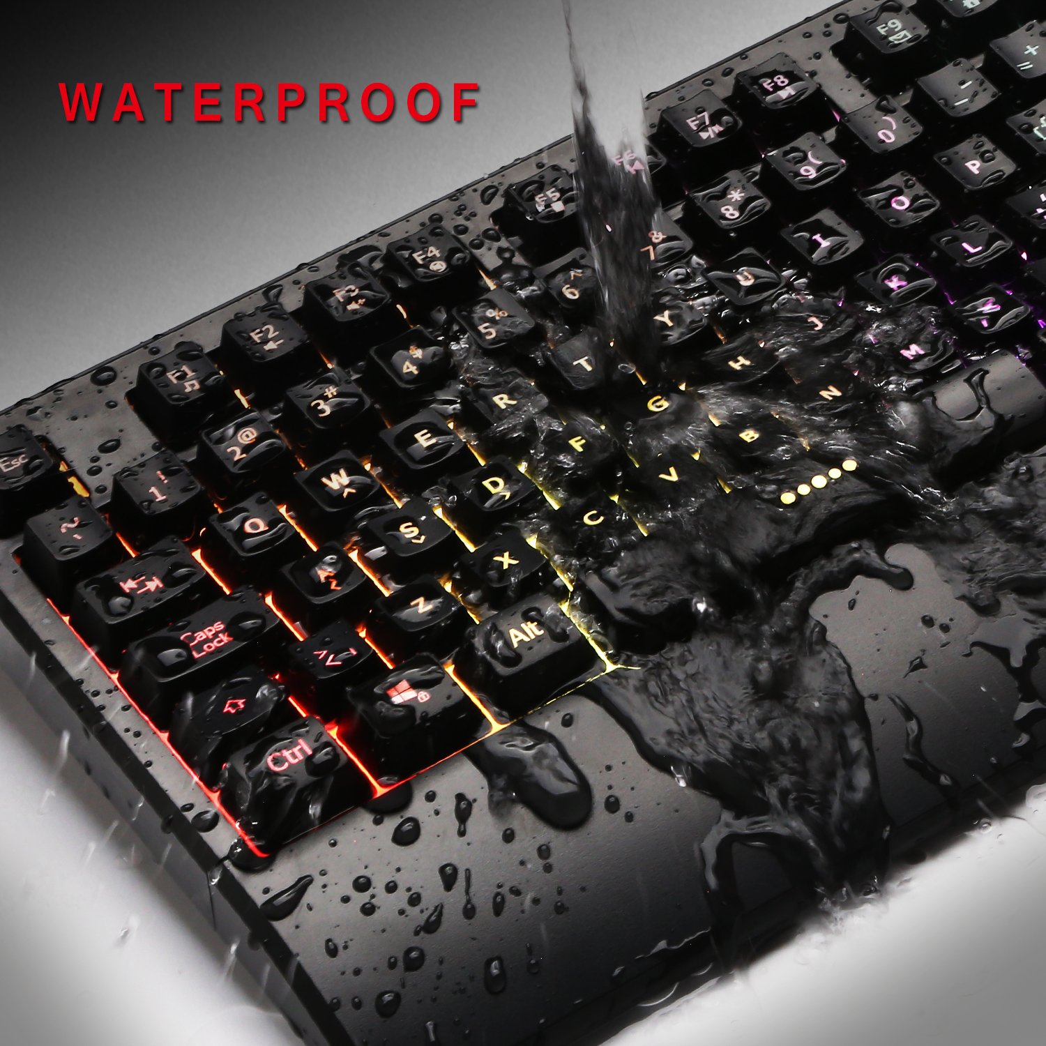 Buy Redimp Gaming Keyboard RGB Backlit Waterproof Mechanical Feel For
