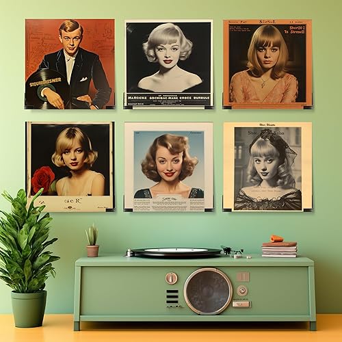 Miniatura 6 de LANXGNAN Estante de pared de vinilo negro, soporte de exhibición de discos de vinilo acrílico para mostrar tu lectura diaria de LP en la oficina y