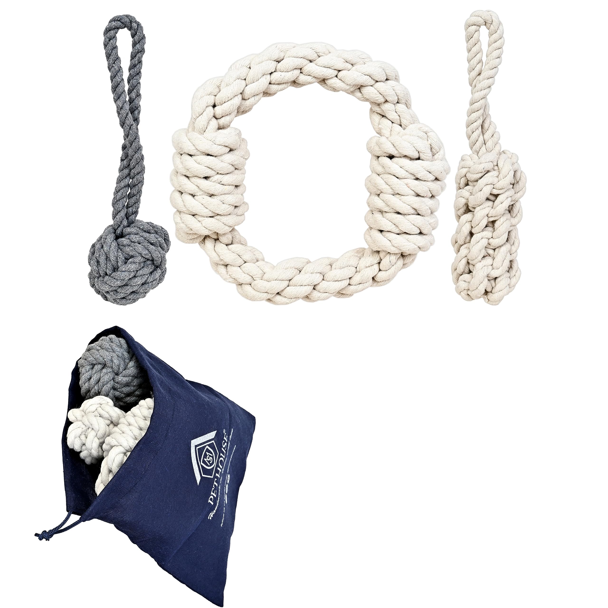 MS PET HOUSE Vibrant and Durable Cotton Chew Dog Toys Rope for Adult, Small, and Medium-Large Dogs | Attractive Teething Toys to Soothe and Entertain Your Canine Companions Combo Pack of 3 (B0C9X4345N) Amazon Price History, Amazon Price Tracker