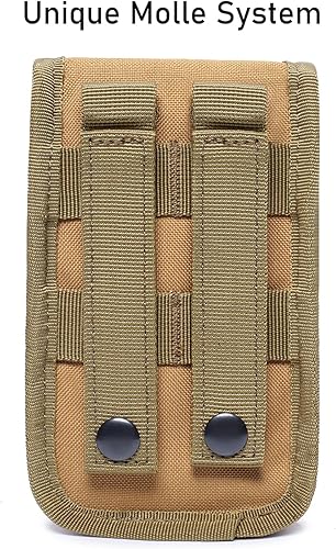 Miniatura 2 de Bolsa táctica Molle para teléfono celular, organizador con parche de bandera de EE. UU. y llavero Molle