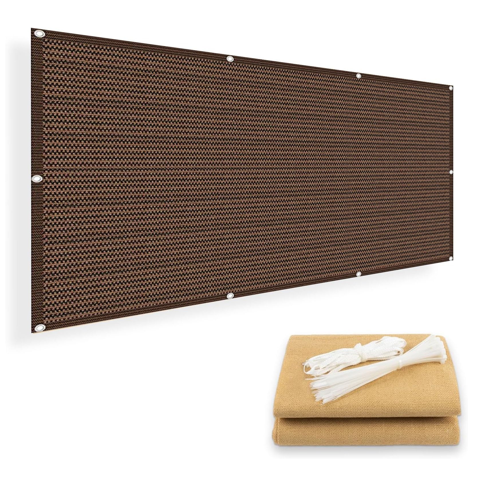 Filet d'ombrage de jardin pour balcon marron et brise-soleil