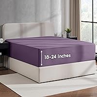 Vista 26 de Nestl Sábana Bajera Ajustable de Bolsillo Extra Profundo Verde Oscuro Solo para Cama King, Sábanas Bajeras de Lujo Hotelero Tamaño King que se