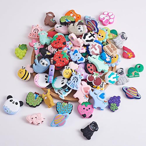 Miniatura 7 de 10 cuentas de silicona lindas para bricolaje, cuentas a granel utilizadas para hacer varias manualidades, bolígrafos con cuentas, correas de