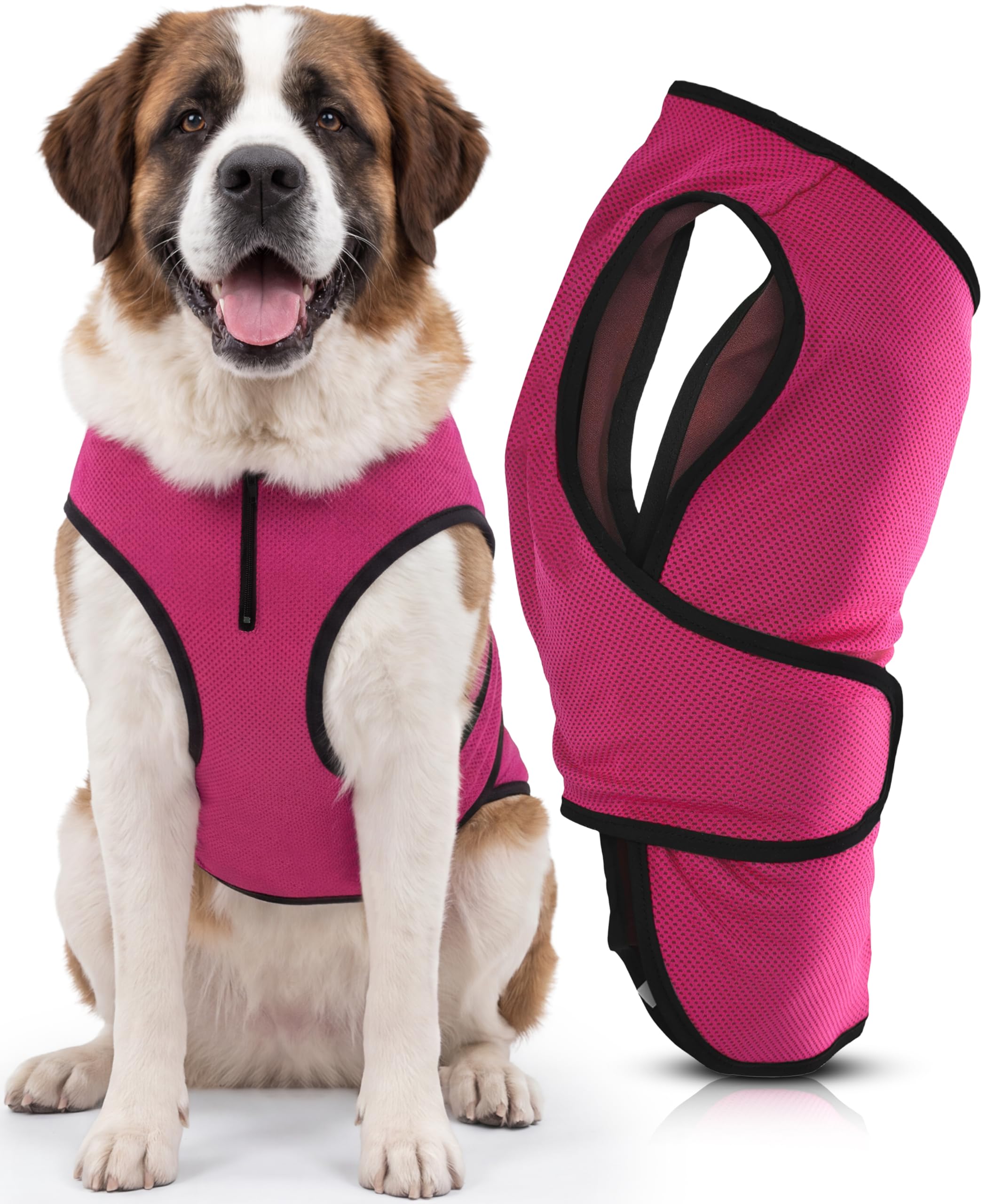 Lautus Pets XXL Dog Cooling Vest - Easy On/Off Cooling Coat with Double Velcro & Zip Neck, Lightweight & Portable Cooling Jacket for Dogs, Perfect for Dog Owners, Walkers, Sitters & Pet Carers