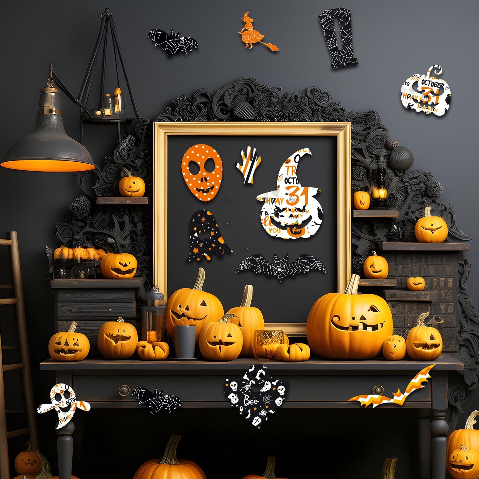 70 Blatt Halloween Seidenpapier Set - Orange Schwarz Lila Geschenkpapier Für Party Dekoration