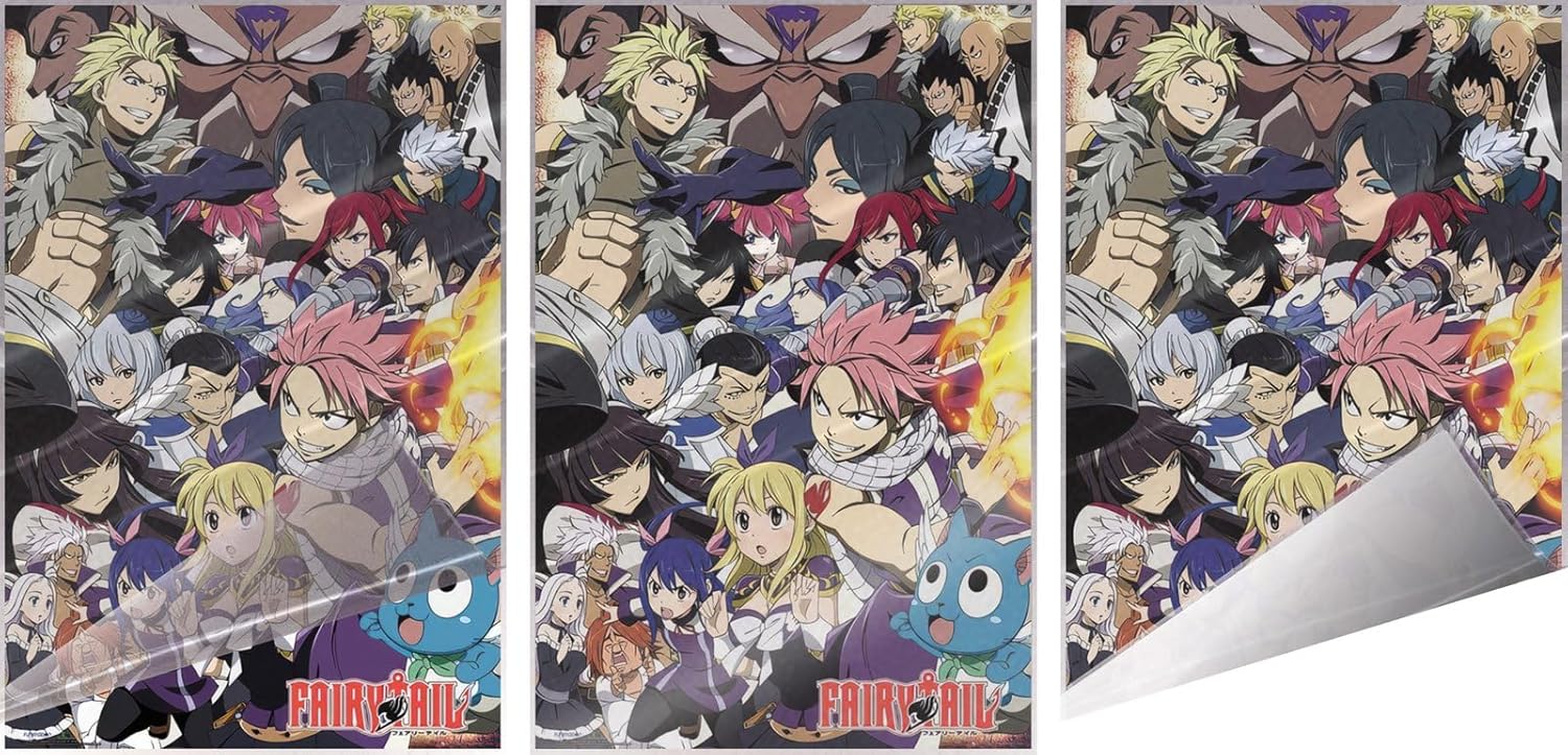 POSTER STOP ONLINE Fairy Tail - Anime TV Show Poster Print (Fairy Tail vs. Other Guilds - Character Collage) (Size: 24" x 36") (Laminated Poster)