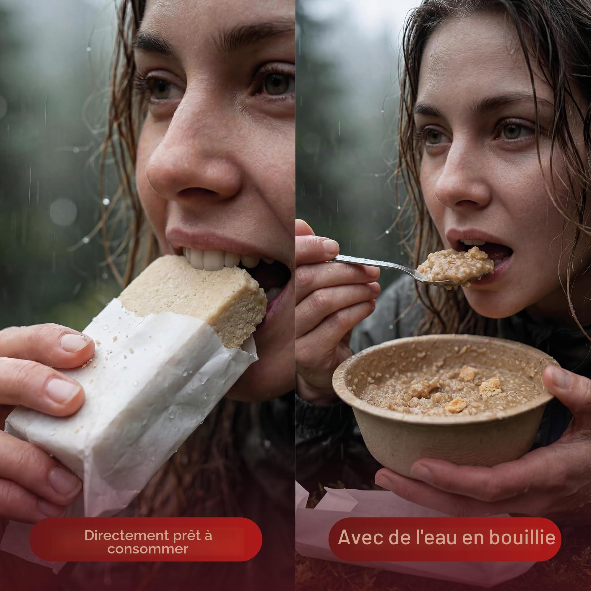 Produit spécial GS-10 Emergency Food 24 x 500 grammes de nourriture longue durée - durée de conservation extrêmement longue | ration de combat