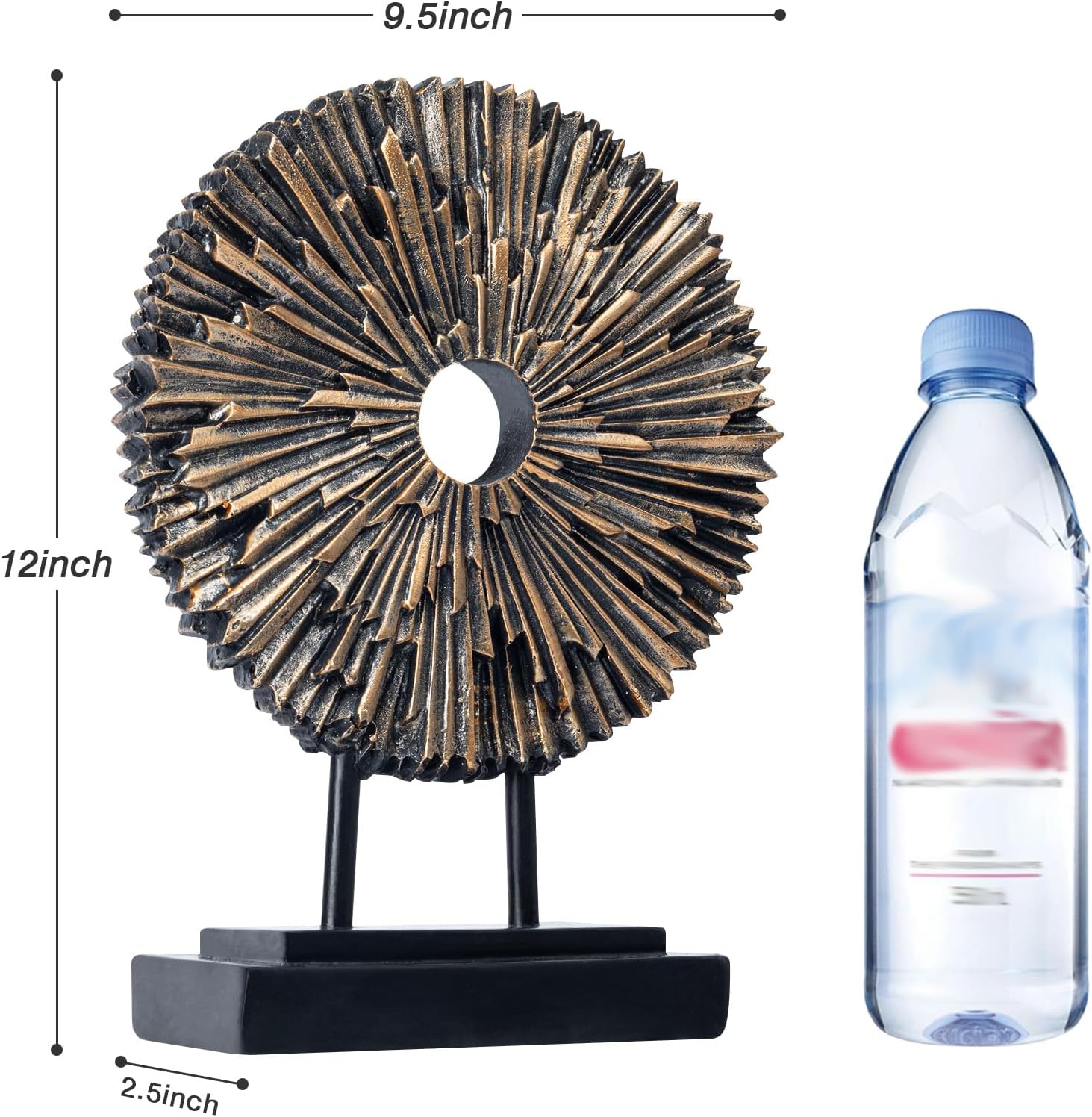 Minimalist Round Statue Above Cabinet Decor Kitchen, Modern Decorative Sculpture Home Decorations for Living Room Coffee Table, Office Decor Items, Center Table Decoration (Black) - Image 5