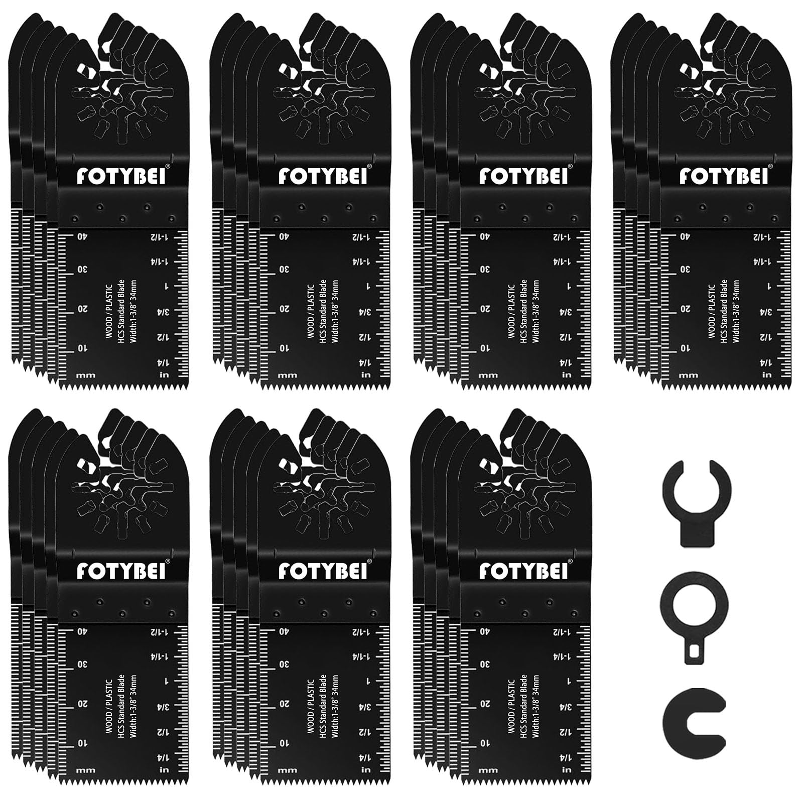 Set di Lame Utensile Multifunzione Oscillante 35 pezzi Legno Plastica Metallo Accessori Utensile Multifunzione Oscillanti Compatibile con Dewalt Makita Ryobi Parkside Black&Decker e altro ancora