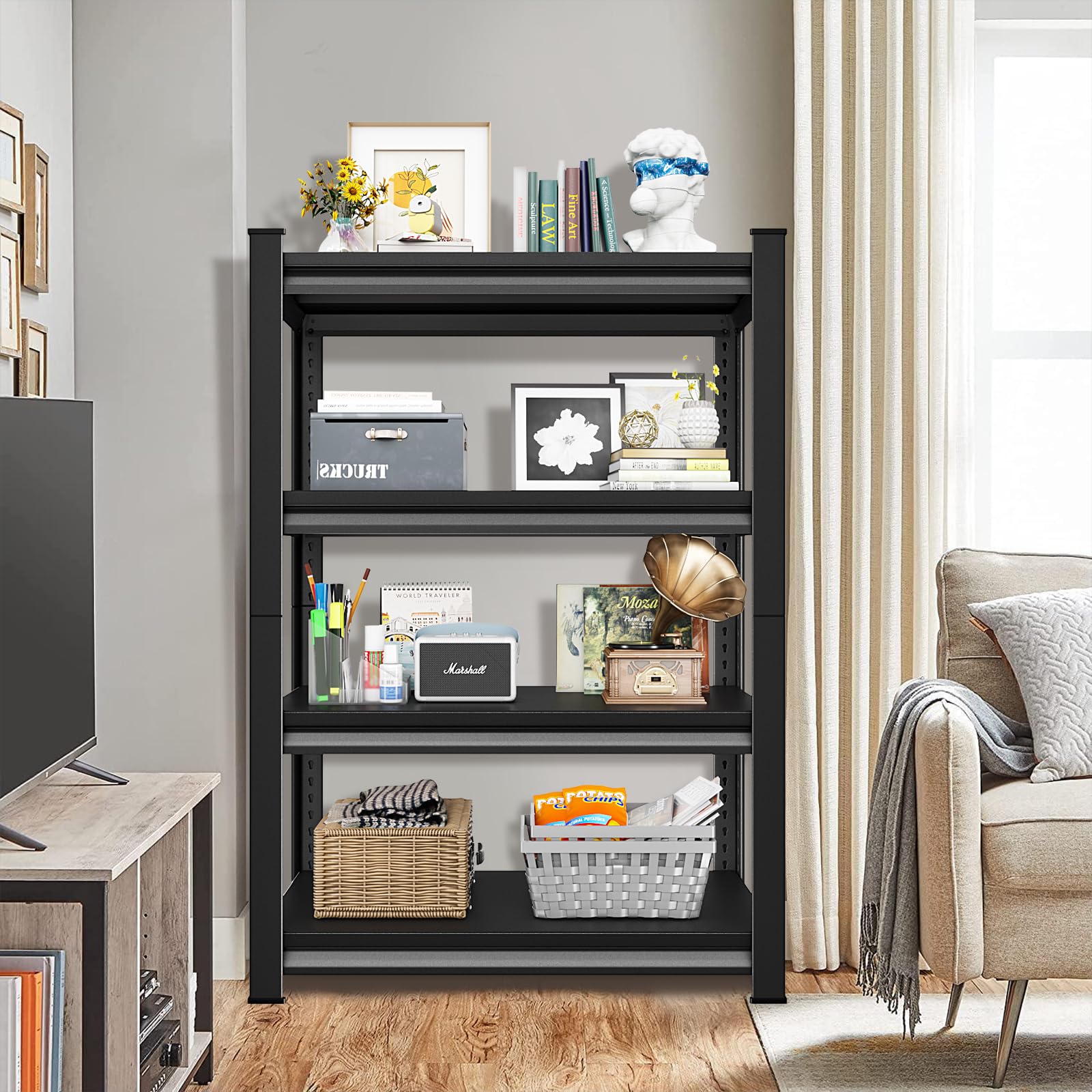 SUPPNEED 1400LBS Garage Storage Shelves Heavy Duty, 35