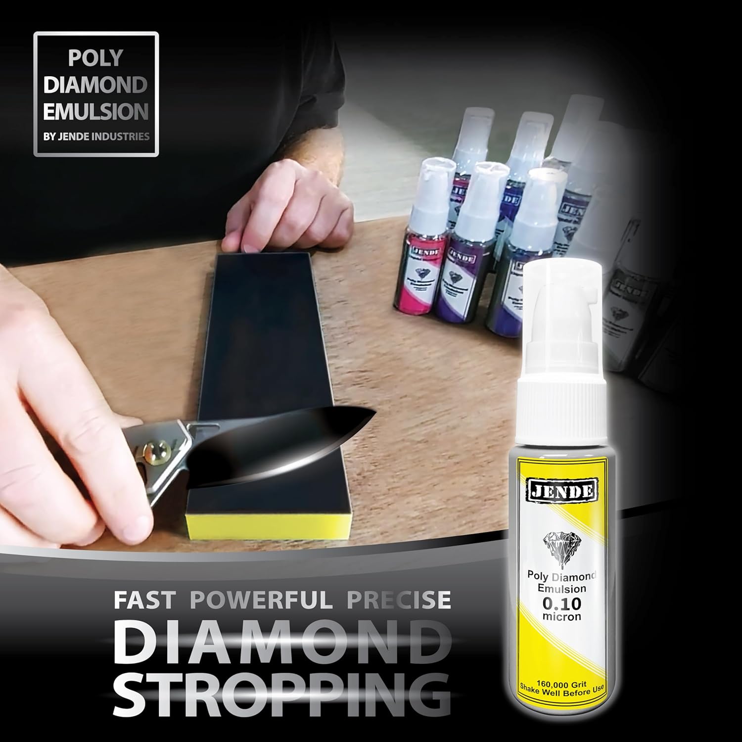 Jende 0.10 Micron Poly Diamond Knife Stropping Emulsion 25ml | Stropping Compound