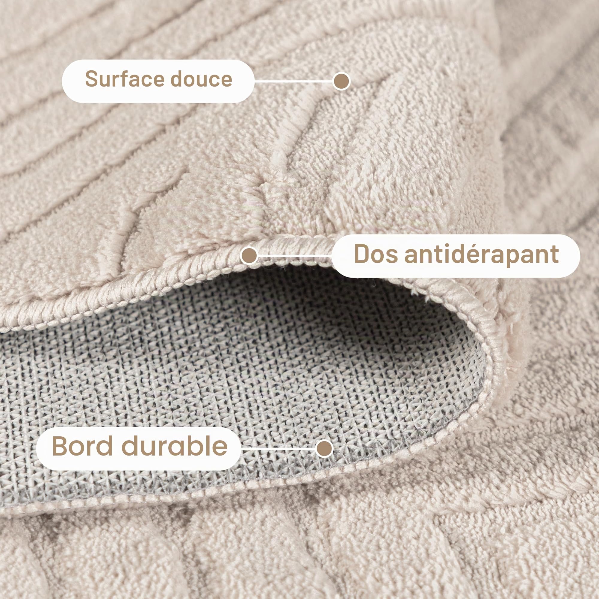 Capslpad Tapis Salon Beige 120x180 cm, Tapis à Poils Courts Lavable Antidérapant, Tapis de Sol Moderne pour Chambre à Coucher, Bureau, Salle à Manger