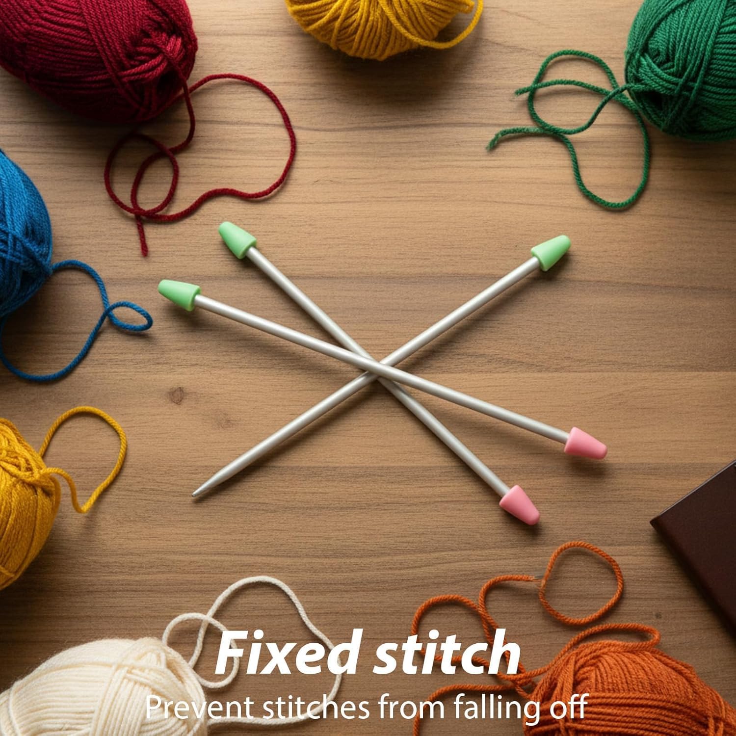 50-Piece Set (30 Small + 20 Large), Knitting Needle Stoppers, Knitting Needle Point Protectors, Soft Rubber Caps for Secure Needle Storage, Crafting Accessories - Image 4