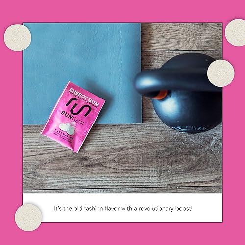 Vista 66 de RUN GUM Cinnamon Energy Gum 50 mg de cafeína, taurina y vitaminas B por pieza, 24 piezas (paquete de 12), 2 piezas = 1 café o bebida energética, sin