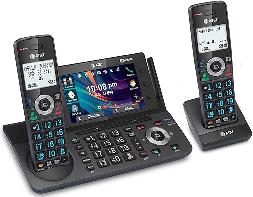 Miniatura 12 de AT&T Teléfono inalámbrico DECT 6.0 de 2 teléfonos inalámbricos para el hogar y la empresa con contestador, pantalla a color de 5", atajo de un solo