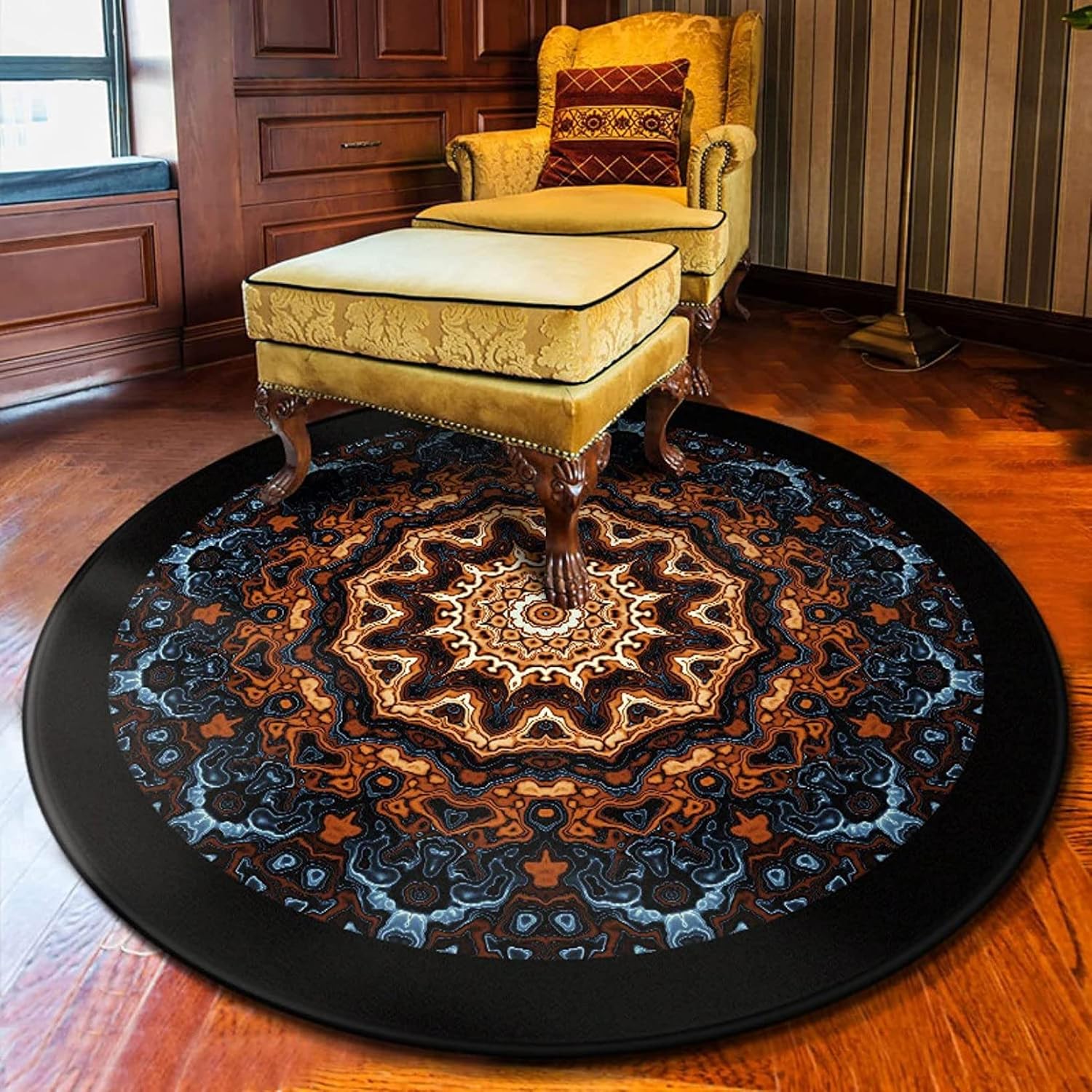 お中元 滑り止め ラグ 円形 140 丸型 カーペット マット ラグマット 絨毯 じゅうたん センターラグ ペルシャ風 防音 冷房対策 ホットカーペット対 春 夏 秋 冬 おしゃれ オールシーズン ヨガ フロアマット Casabianca Ba お中元 滑り止め ラグ 円形 140 丸型 カーペット マット ラグマット 絨毯 じゅうたん センターラグ ペルシャ風 防音 冷房対策 ホットカーペット対 春 夏 秋 冬 おしゃれ オールシーズン ヨガ フロアマット Casabianca Ba