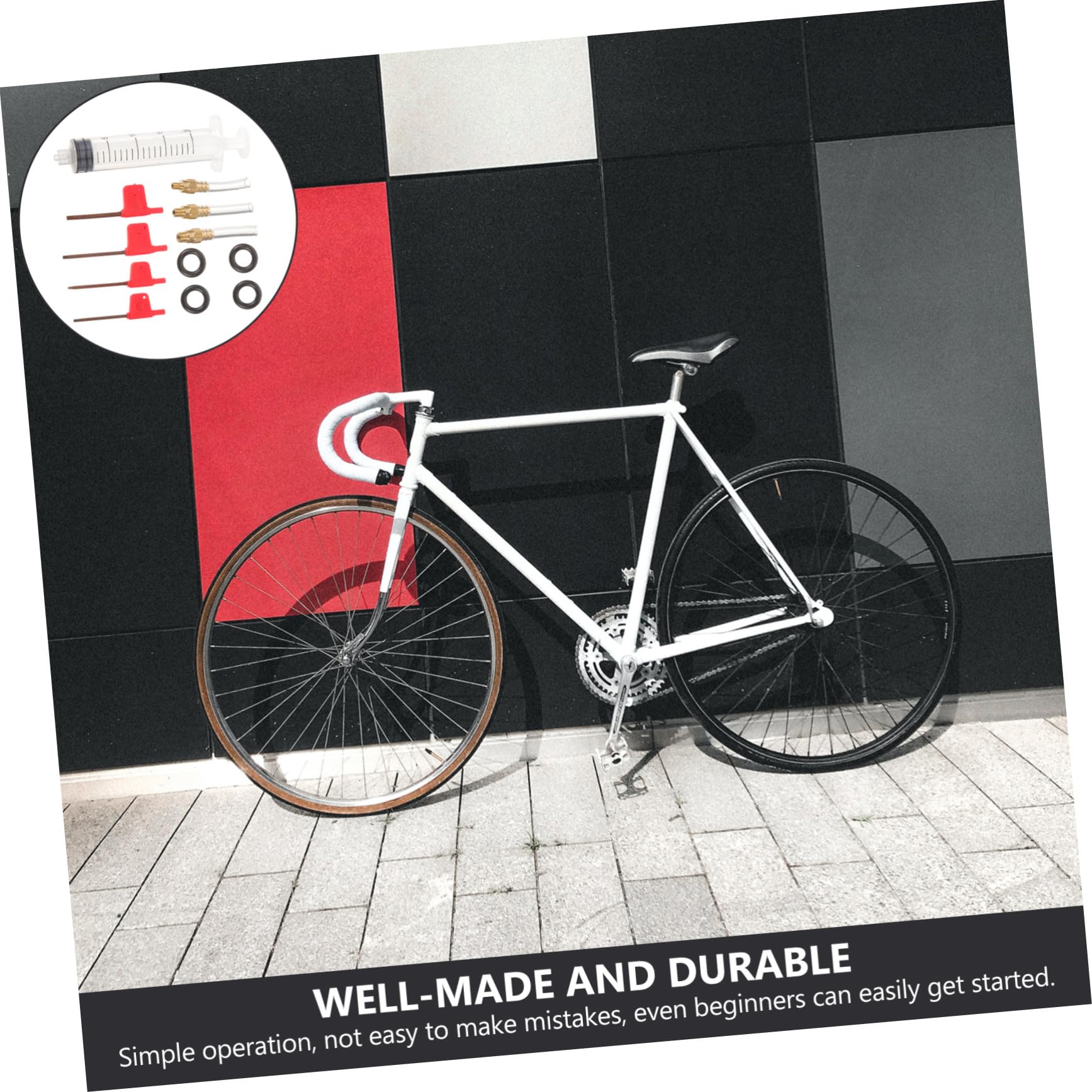 YARNOW kit de vélo électrique palier Outil de réparation de vélo Outil de chaîne de vélo leviers Cages Purge de Frein pour vélo kit de Purge pour vélo kit de Purge vélo Métal