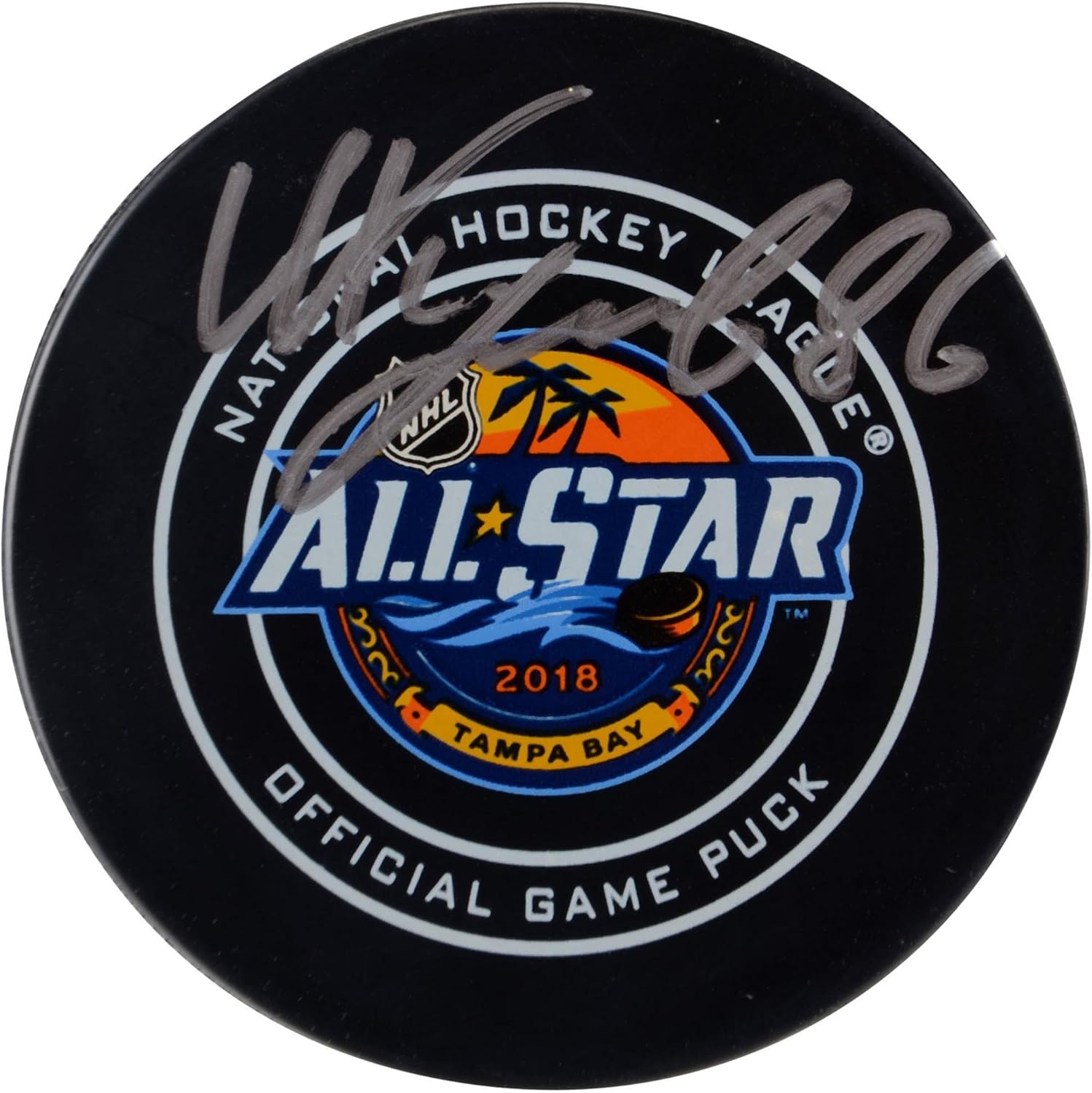 Nikita Kucherov Tampa Bay Lightning Autographed 2018 NHL AllStar Game Official Game Puck