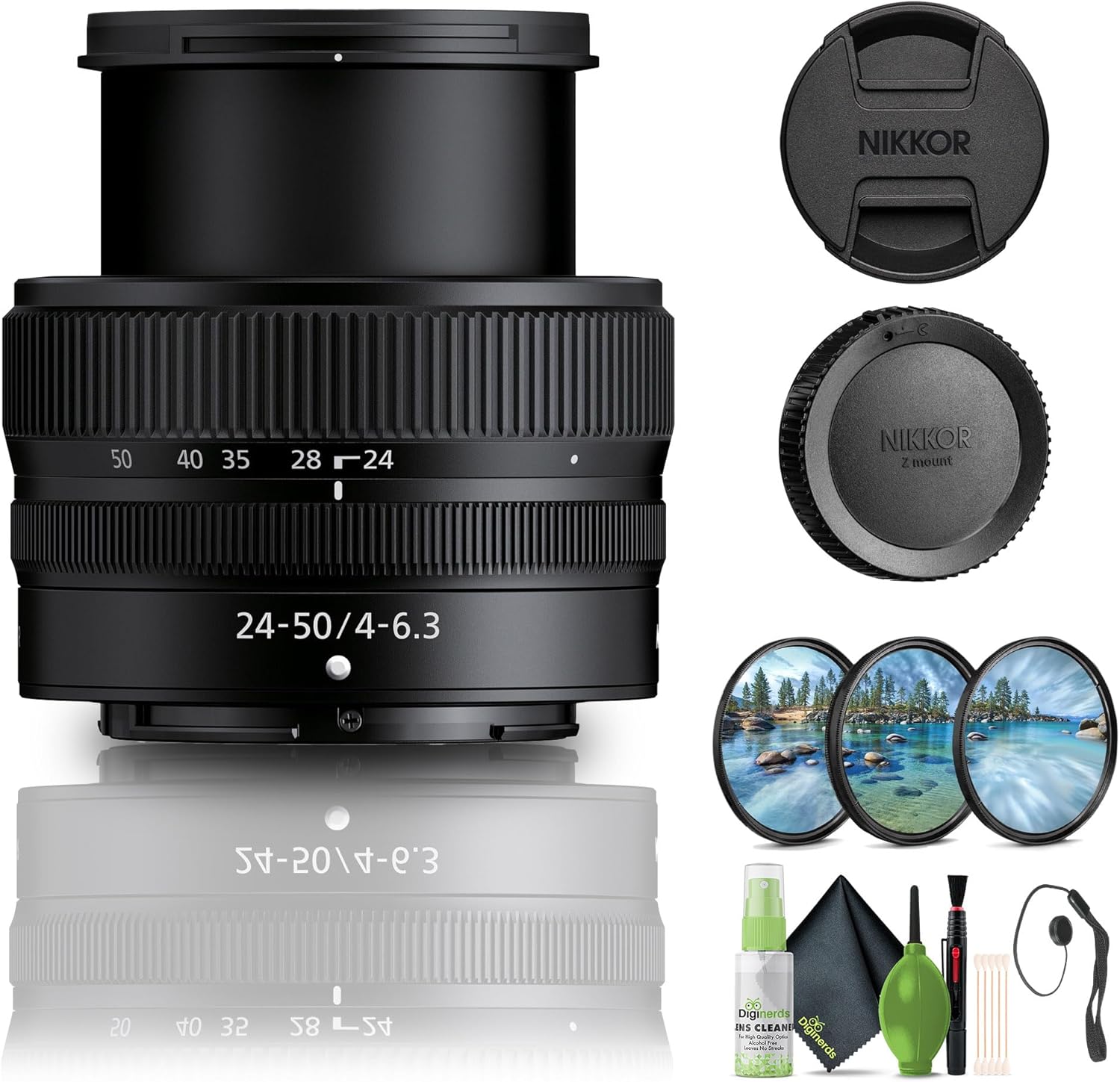 Nikon NIKKOR Z 24-50mm f/4-6.3 Lens (20096) + Filter Kit + Cap Keeper + Cleaning Kit (Renewed)