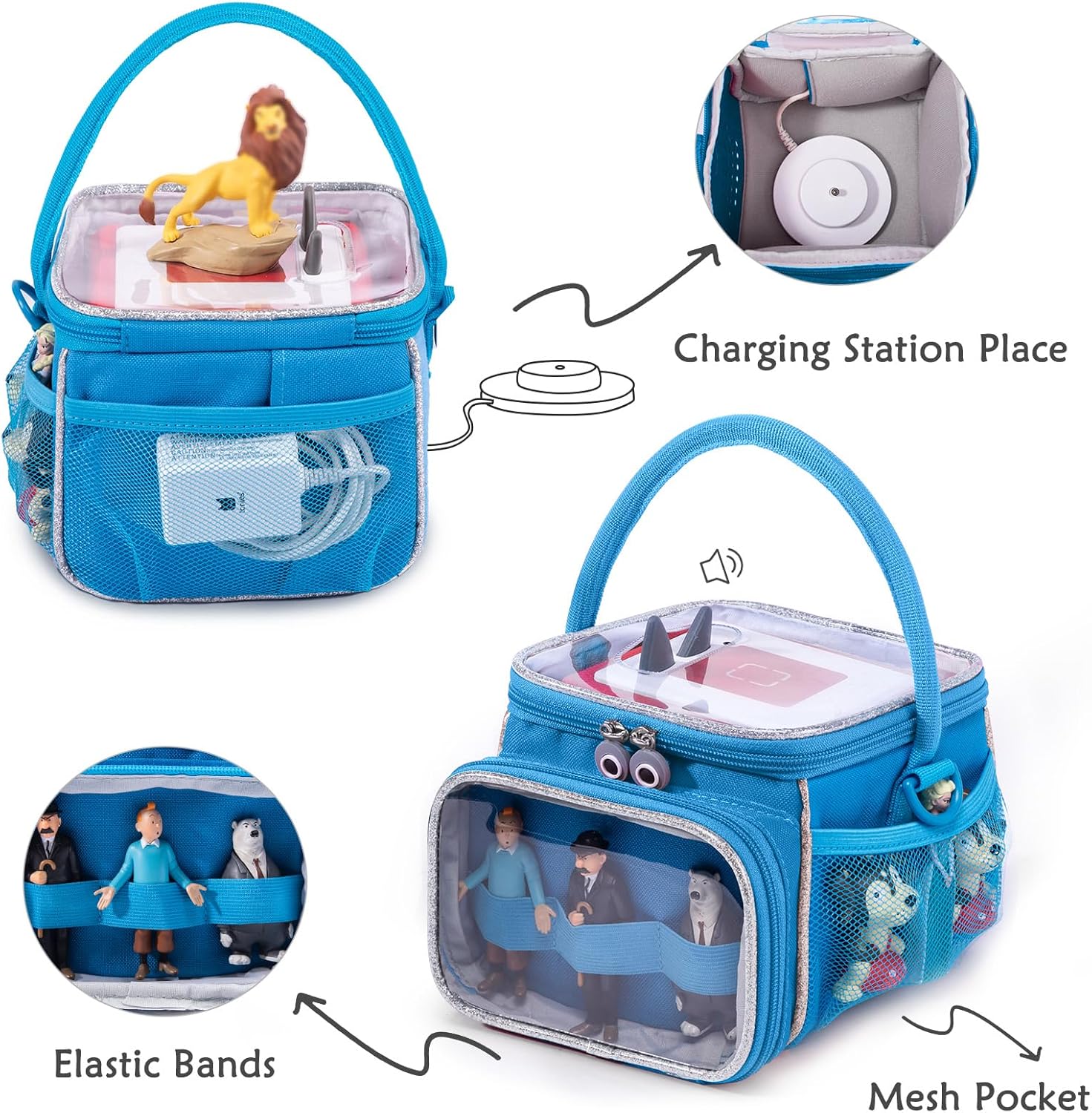 SFYBYHEART Carrying Case for Toniebox, Portable Bag with Storage & Charging Station - Image 4