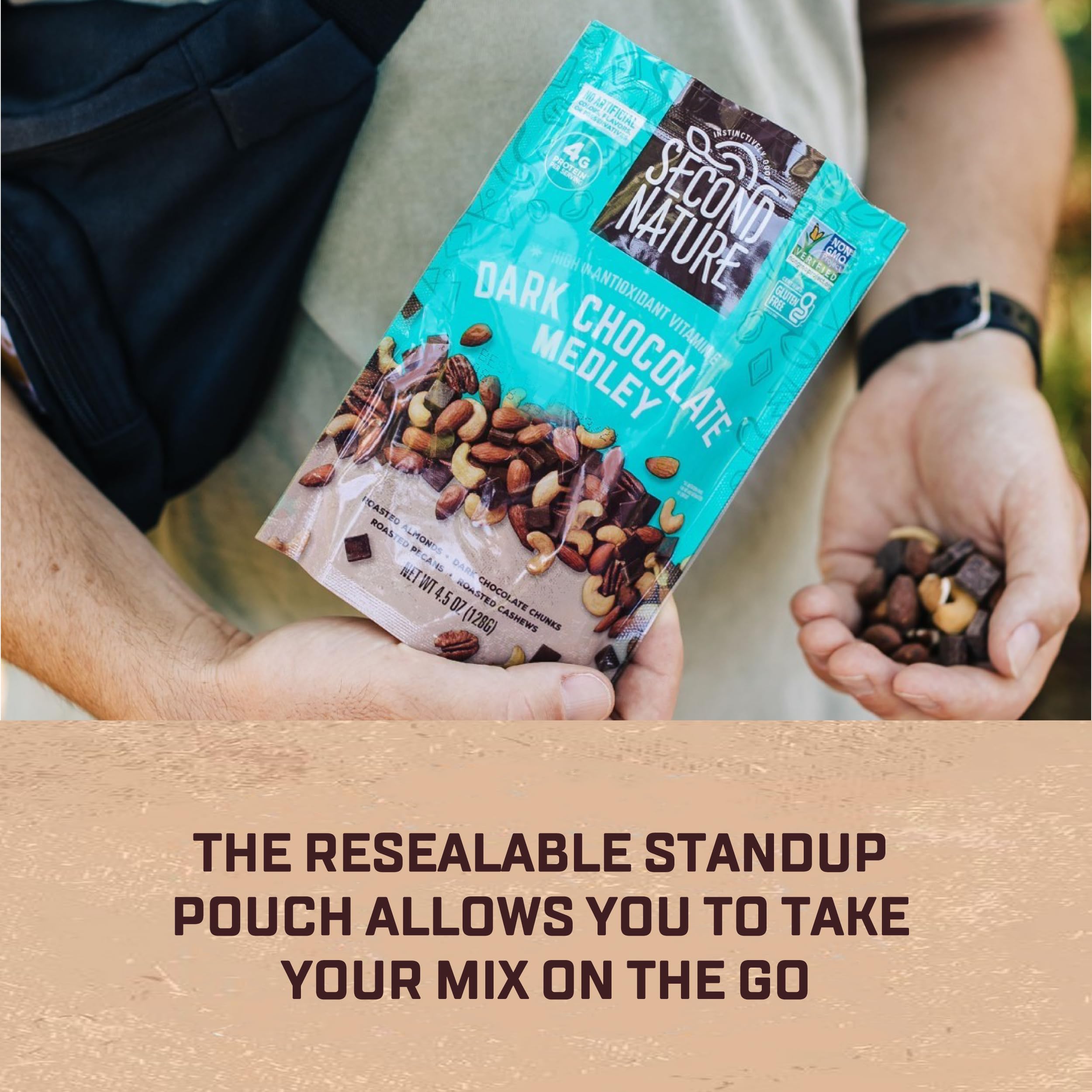 Amazon.com: Second Nature Dark Chocolate Medley Trail Mix, 12 oz