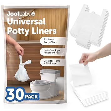 Disposable Potty Liners Universal Fit for Potty Chairs, Super-Absorbent 30 Count Jool Baby