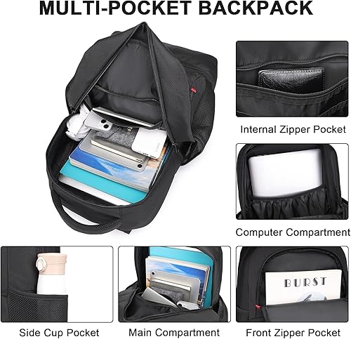 Miniatura 4 de seyfocnia Mochila de gimnasio para hombres, mochilas deportivas impermeables con compartimento para zapatos, mochila ligera para entrenamiento,