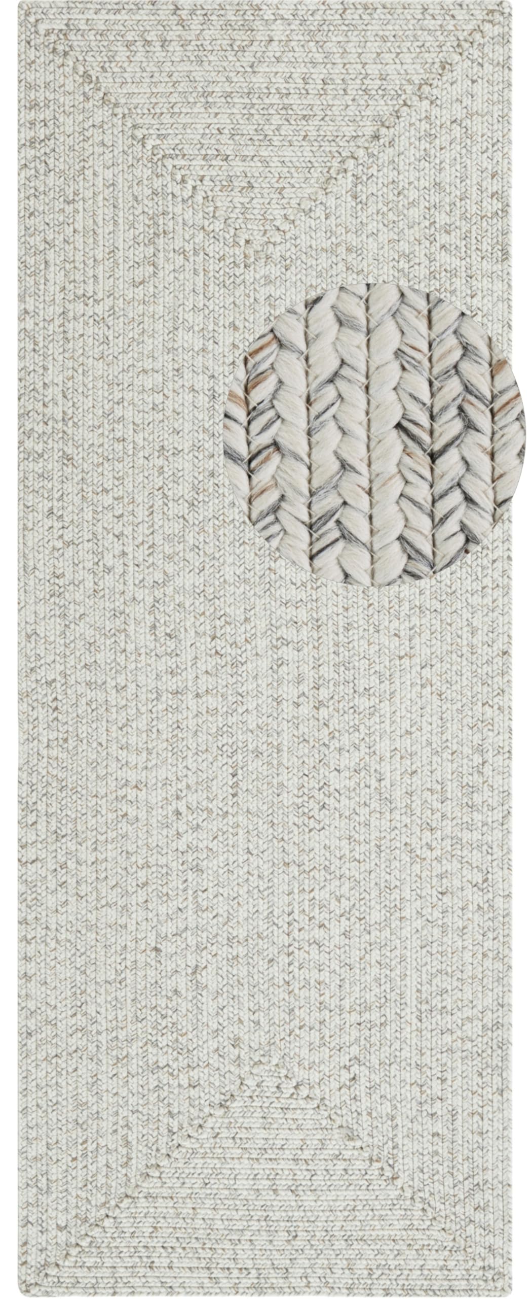 Tapis de balcon et terrasse NORTHRUGS Trenzado aspect fait main pour salon de jardin 80x200cm