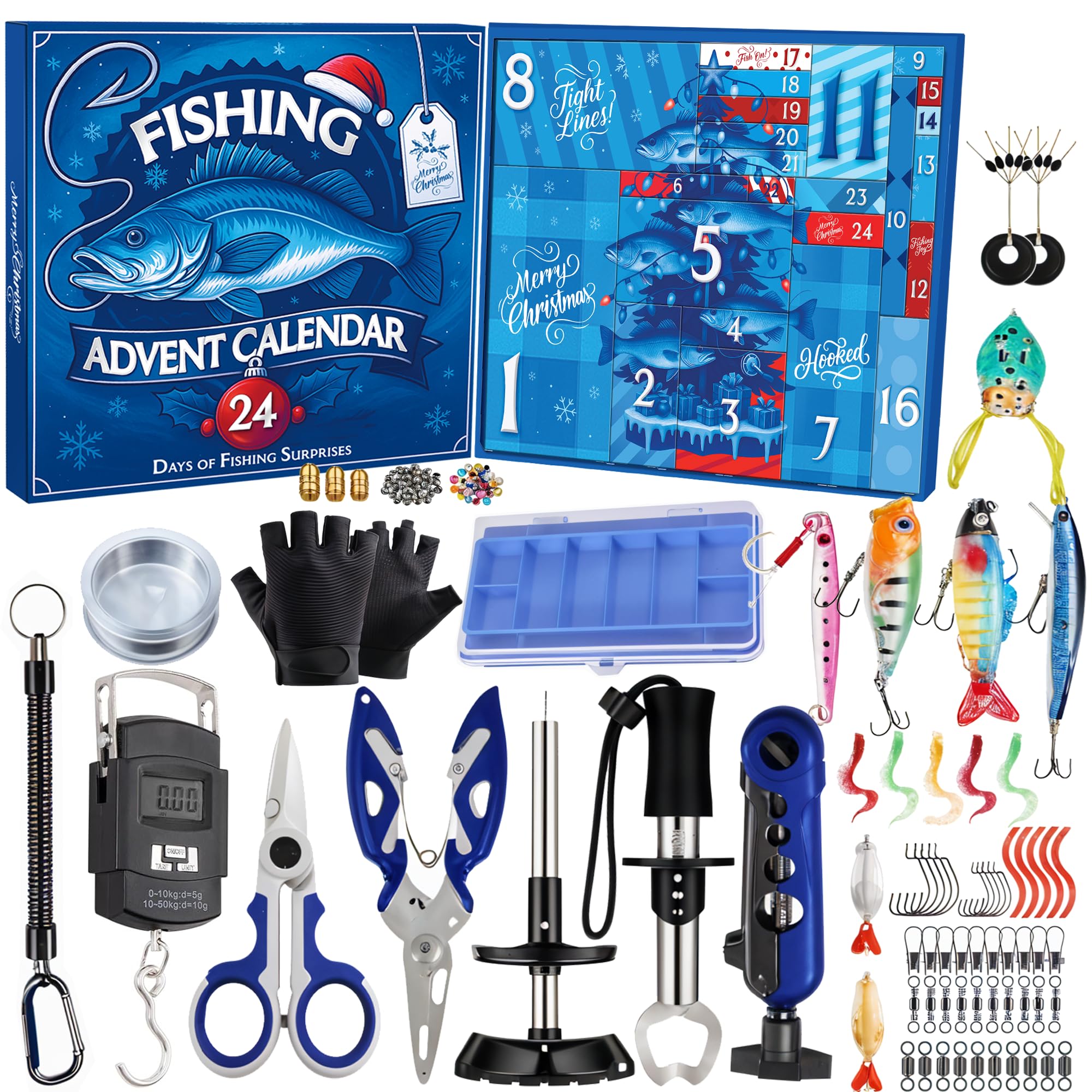 IZoeL Fishing Advent Calendar For Men Teen Boys Adult Advent Calendar 2025 Men Christmas Mens Gifts For Dad Brother Uncle Christmas Fishing Gifts For Fishing Lovers With 24 Fishing Gear 2 - View #10