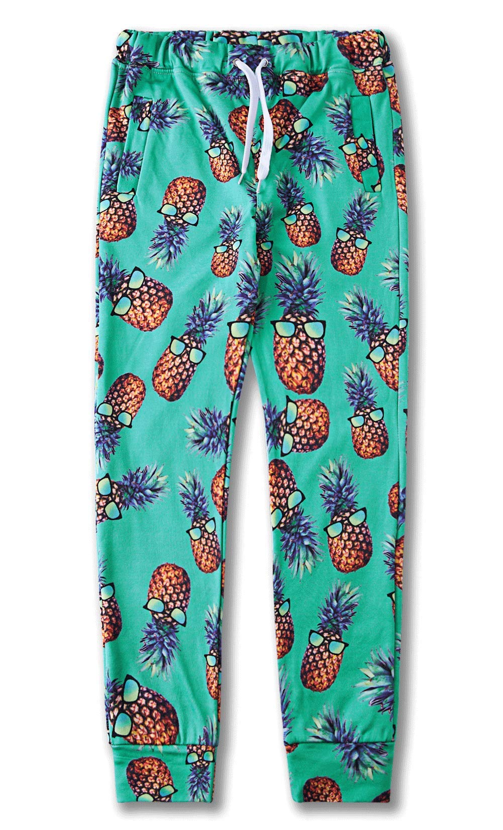 6-16T Boys Sweatpants Girls Funny Joggers Sports Pants with Drawstring