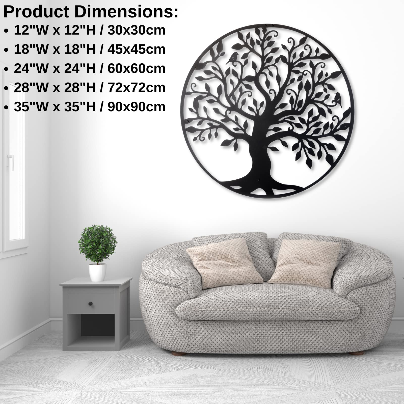 WLLWMYLY Arbre De Vie Decoration Murale,Grand Arbre De Vie 60cm