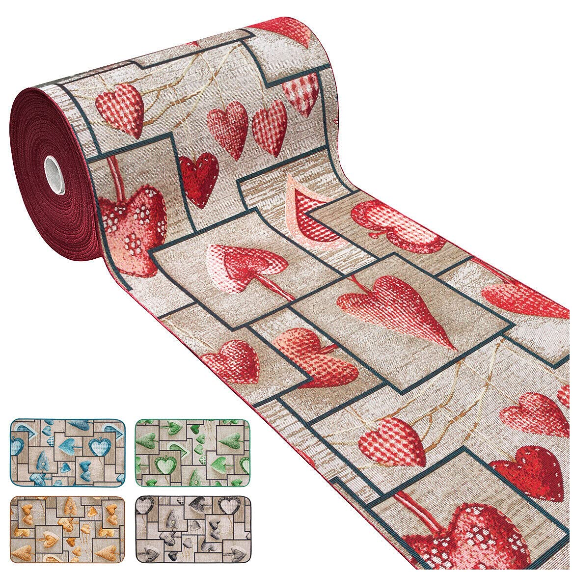 emmevi Tapis de cuisine Casa Shabby Chic avec bordure antidérapante modèle CHALET VIP Dis.16 54X240 Noir
