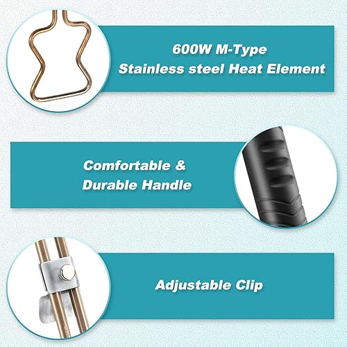 Miniatura 9 de Arrancadores eléctricos de carbón de 700 W, para parrilla de barbacoa, chimenea, encendedor de carbón, briquetas de encendido fácil y rápido, sin