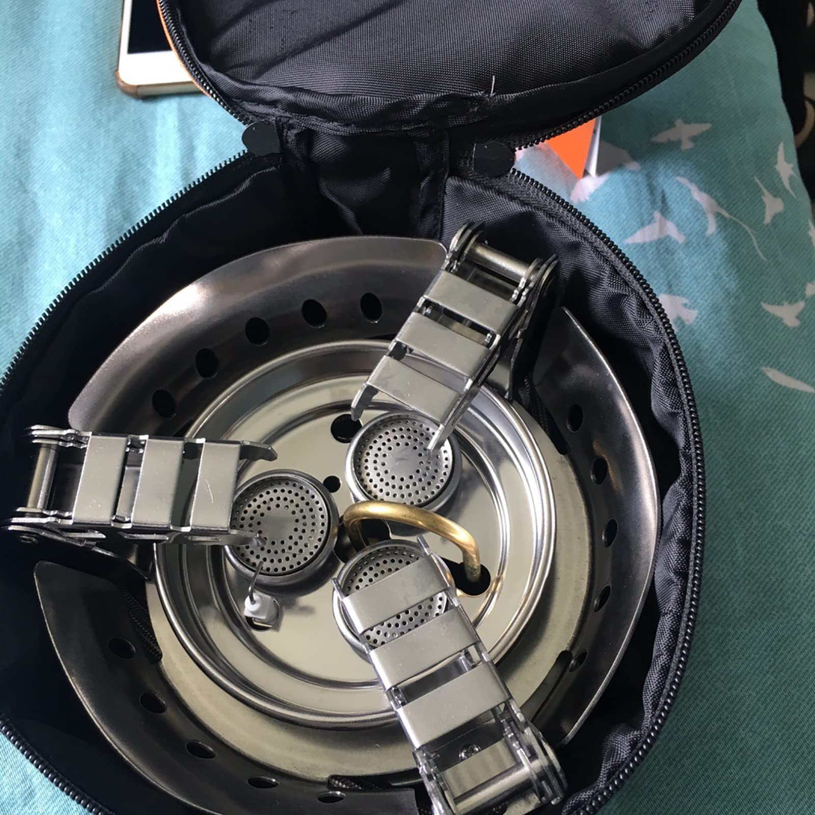 Estufa de gas butano para camping, quemador plegable portátil de 6800 W con encendido piezoeléctrico, ideal para cocinar al aire libre, senderismo, barbacoa y aventuras de pesca