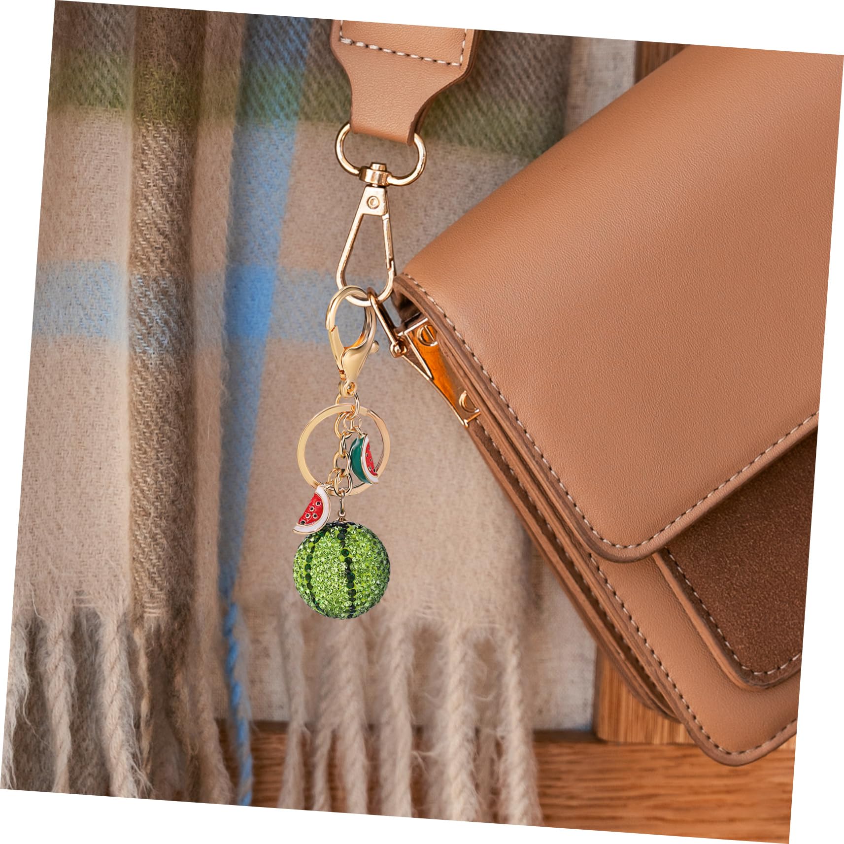 FOMIYES portachiavi anguria Ciondolo Elegante semplice Spiaggia Accessori portachiavi di frutta Portachiavi estetici Keeychain decorativo Incantesimi di portachiavi Metallo