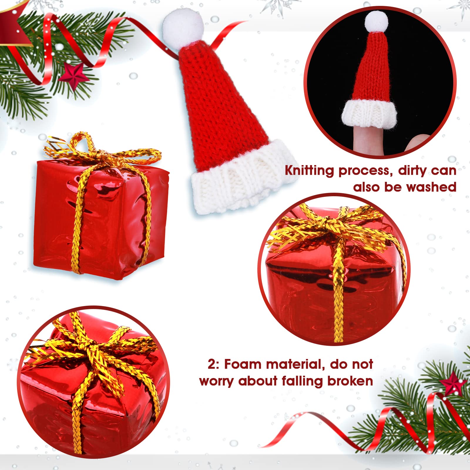 Weihnachtspuppen-Kleidung – Mini-Mütze & Schal Für 1:12 Puppen