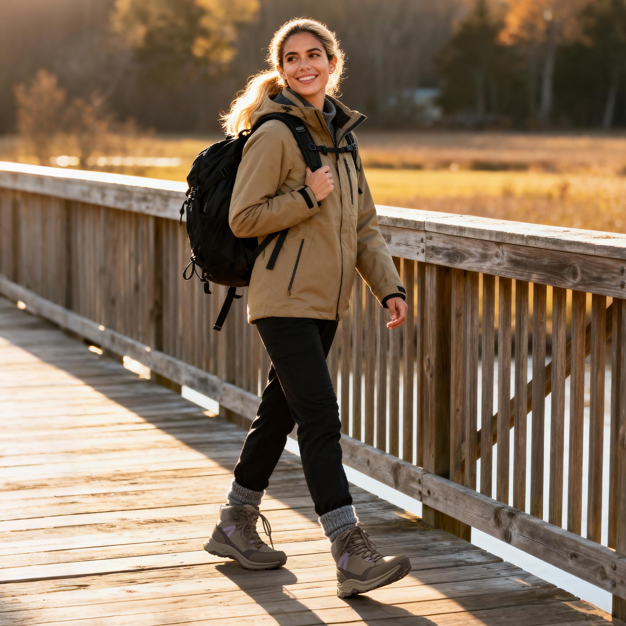 NORTIV 8 Trekking-& Wanderhalbschuhe für Damen | kontrastierenden Farbkombinationen Atmungsaktive Bequeme Rutschfestigkeit Damenstiefel Wanderstiefel für langen Wanderungen