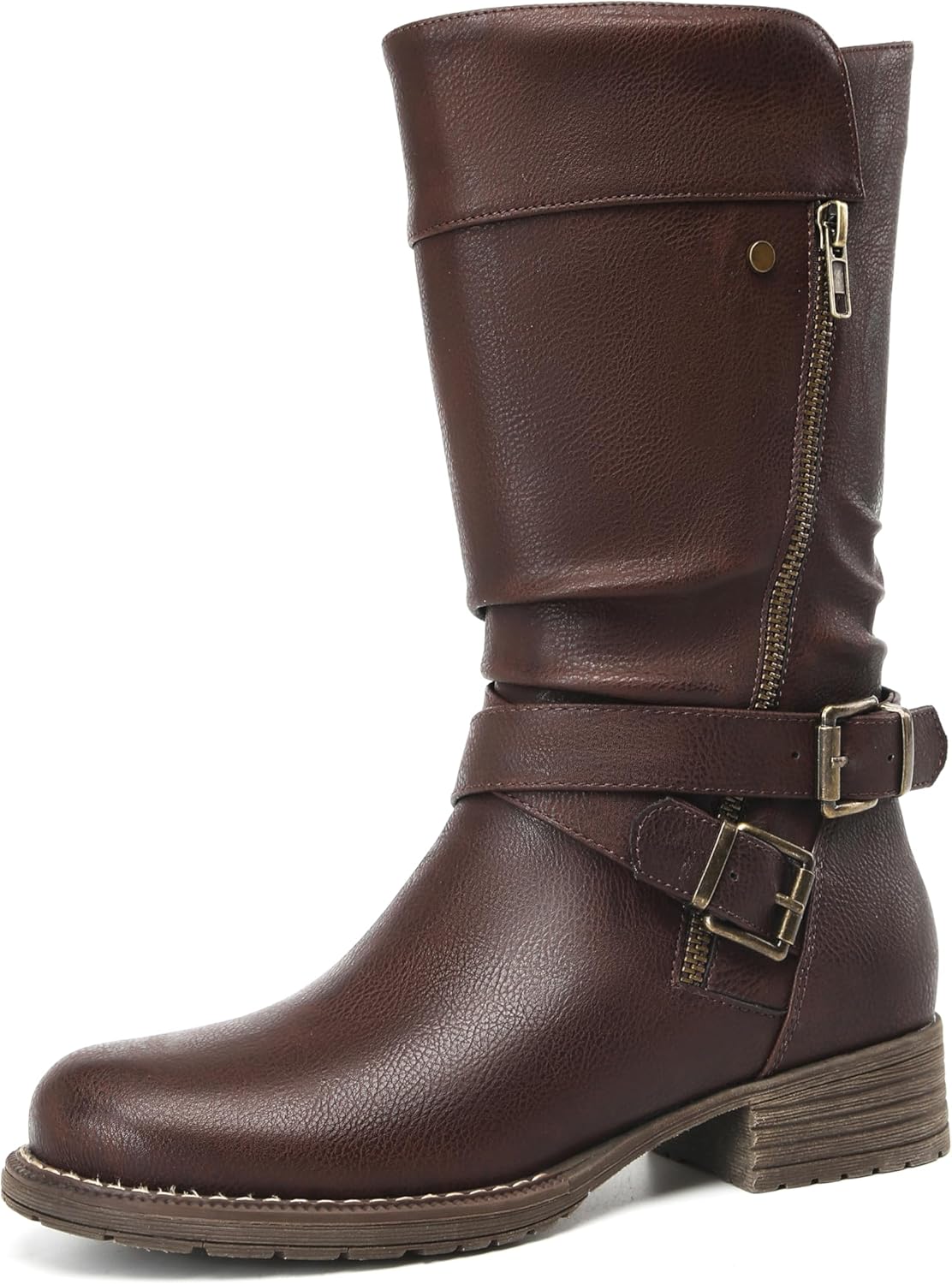 DECARSDZ Women's Combat Boots - Mid-Calf Style