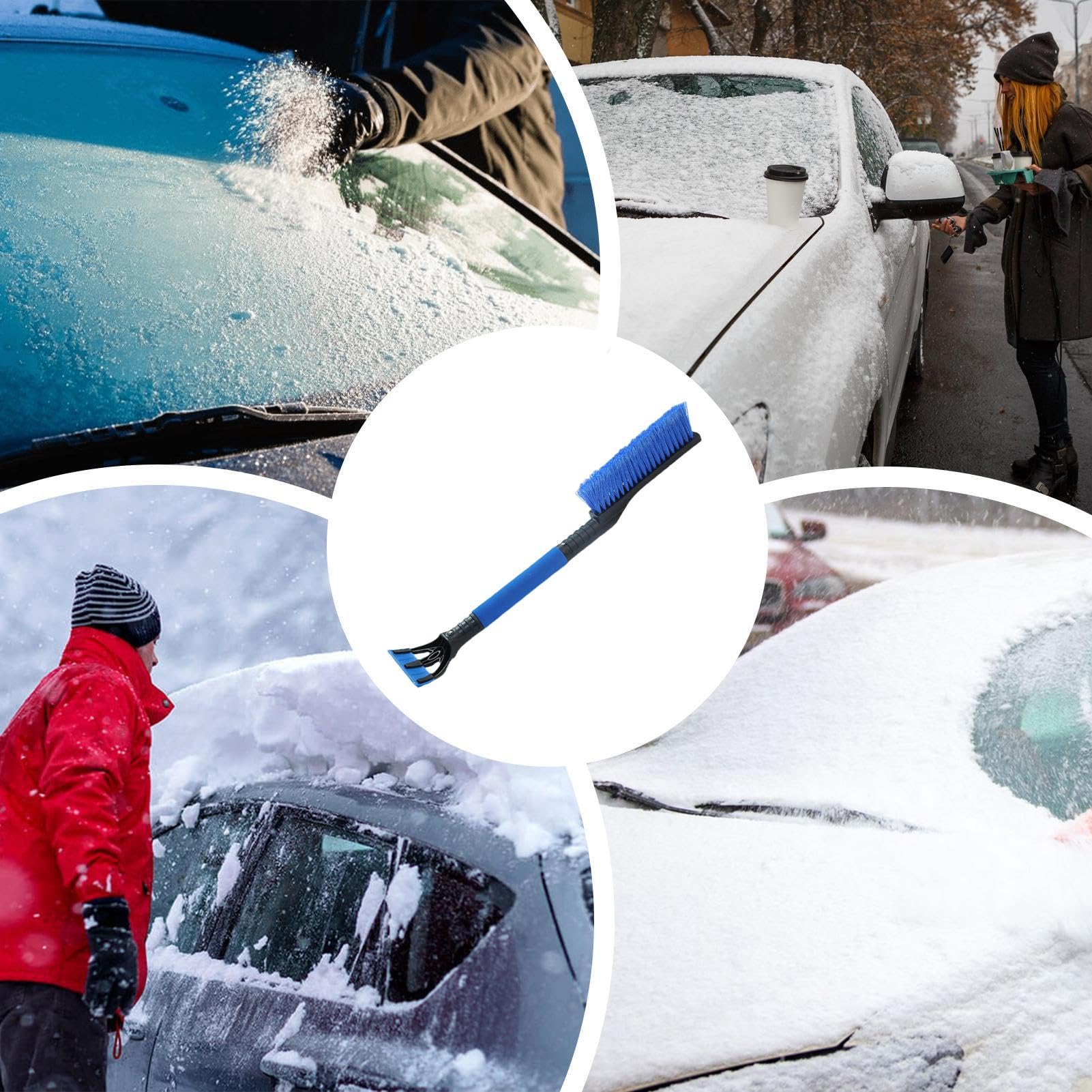 Spazzola da Neve con Raschietto per Ghiaccio Attrezzo Invernale Raschietto
