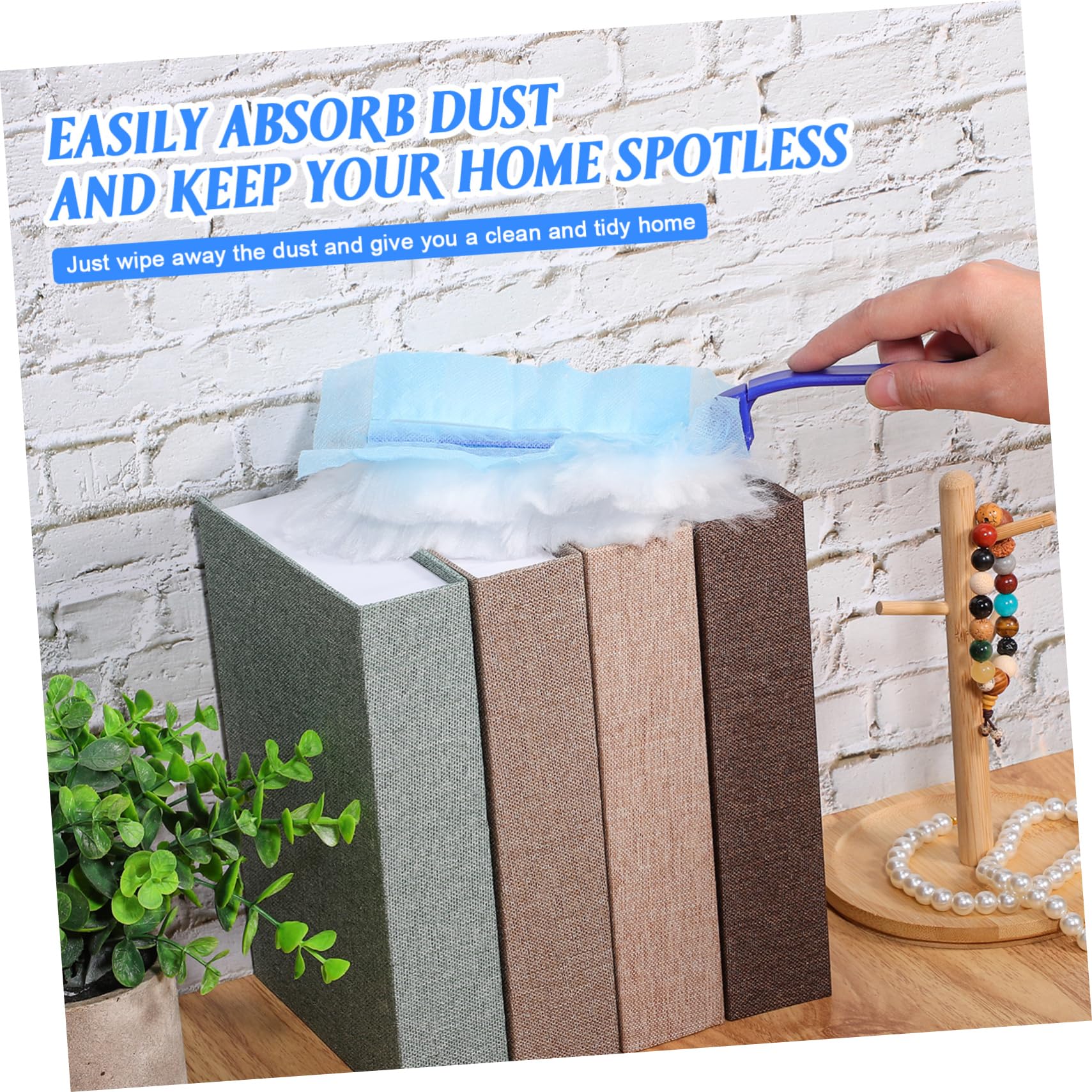 OUNONA 4juegos Duster Electroestático De Limpieza con Recambios Limpiador De Grietas para Muebles Ventanas y Coches Incluye y Mango Ergonómico