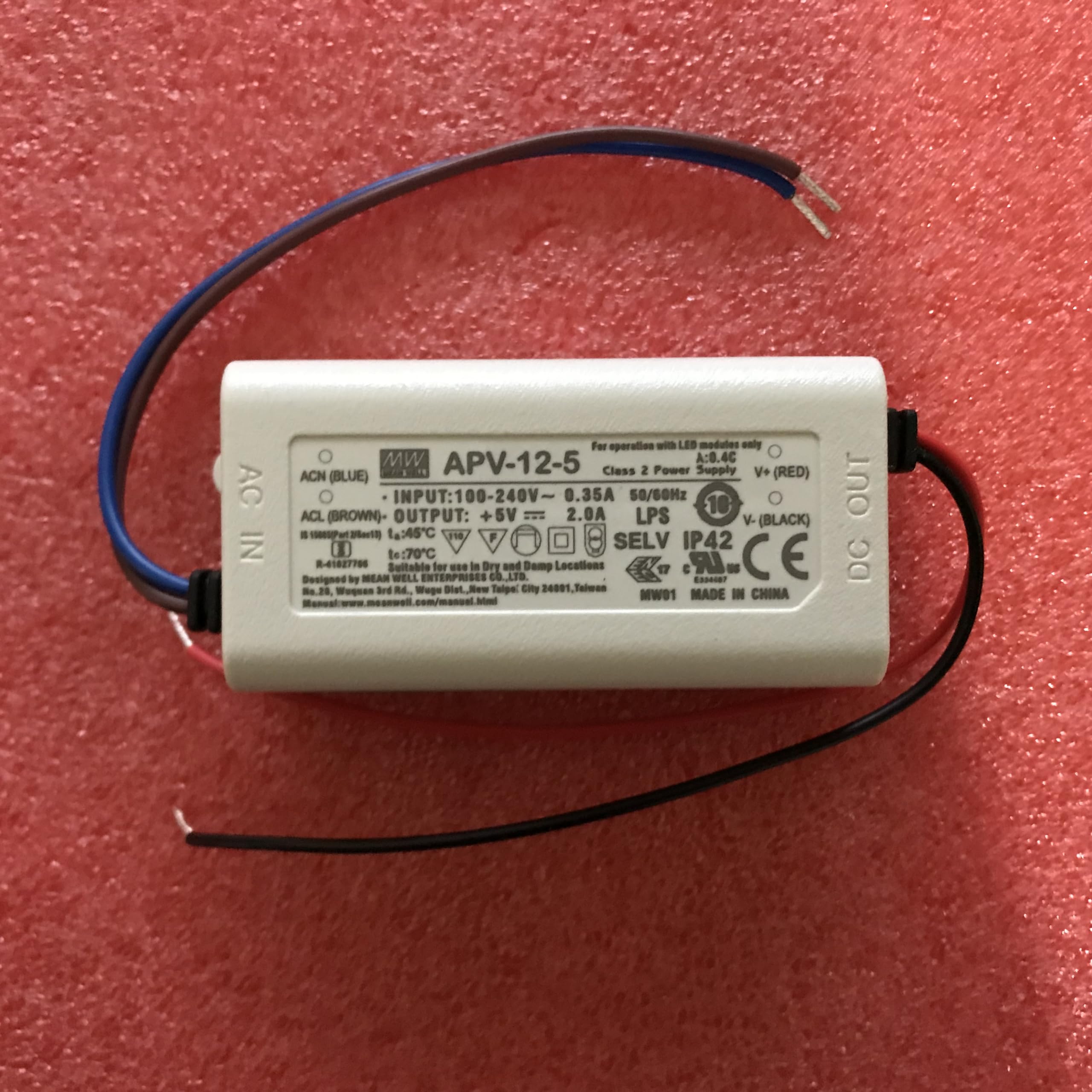 Mean Well APV-12-12 12W Single Output Switching Power Supply APV-12 12V 1A