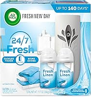 Air Wick Freshmatic Automatic Air Freshener Spray Starter Kit, Fresh Linen Scent, 24/7 OdorProtect, Up to 70 Days Freshness