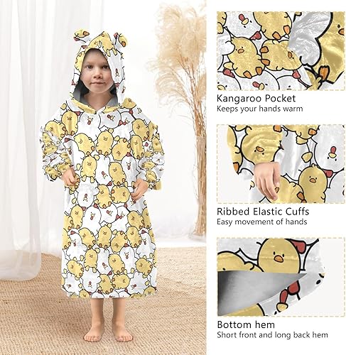 Miniatura 4 de Wearable Blankets for Kids, Soft Warm Cozy Oversized Blanket Hoodie, Gifts 3-14 Y Boys Girls Teens with Pocket